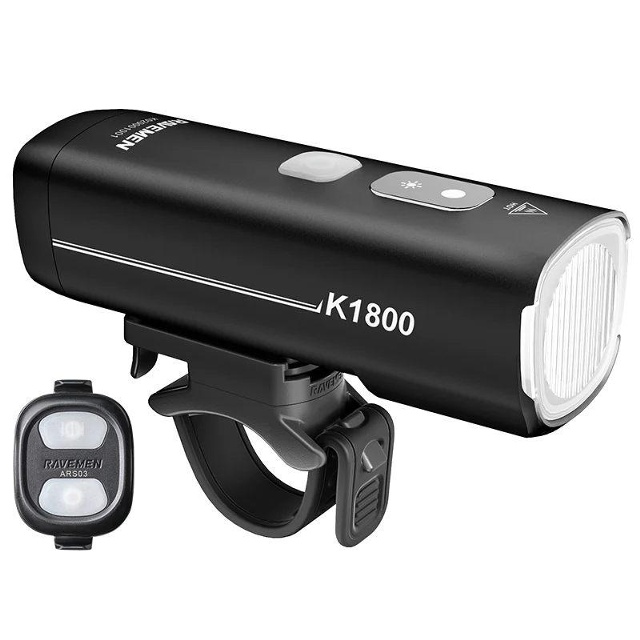 Ravemen K1800 med fjärrkontroll 1800 Lumen Framlampa
